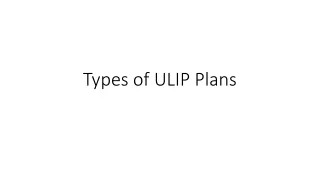 Types of ULIP Plans