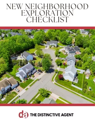 New Neighborhood Exploration Checklist