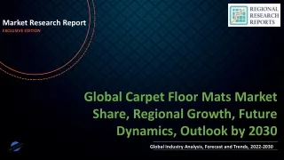 Carpet Floor Mats Market Share, Regional Growth, Future Dynamics, Outlook by 2030