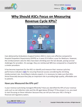 Why Should ASCs Focus on Measuring Revenue Cycle KPIs