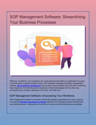 SOP Management Software: Streamlining Your Business Processes