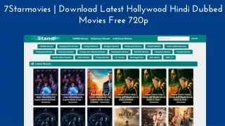 7Starmovies | Download Latest Hollywood Hindi Dubbed Movies Free 720p