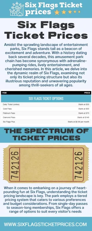 Six Flags Ticket Prices