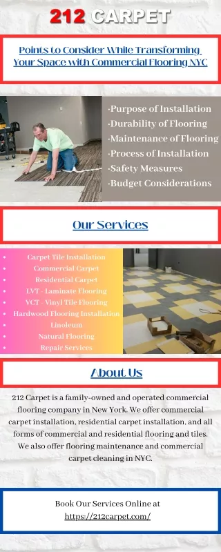 Points to Consider While Transforming Your Space with Commercial Flooring NYC