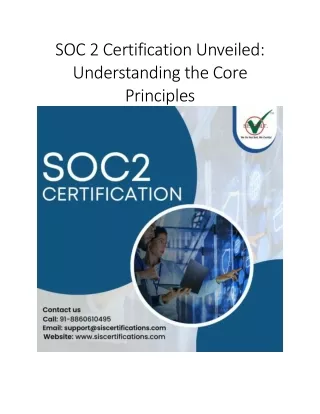 SOC 2 Certification Unveiled: Understanding the Core Principles