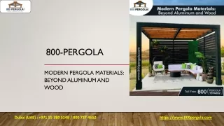 Modern Pergola Materials- Beyond Aluminum and Wood