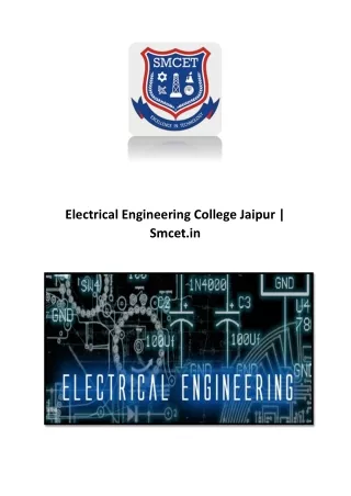 Electrical Engineering College Jaipur | Smcet.in