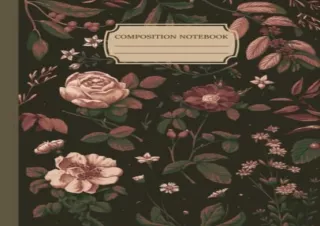 Download Composition Notebook College Ruled: Pink Vintage Flower Botanical Illus