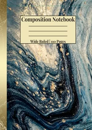 (PDF/DOWNLOAD) Marble Composition Notebook: Marbling Pattern Wide Ruled Paper Co