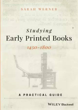 PDF Studying Early Printed Books, 1450-1800: A Practical Guide kindle