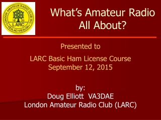 What’s Amateur Radio All About?