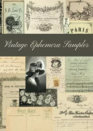 [PDF] DOWNLOAD EBOOK Vintage Ephemera Sampler: A Sepia, Neutral and Soft Color C