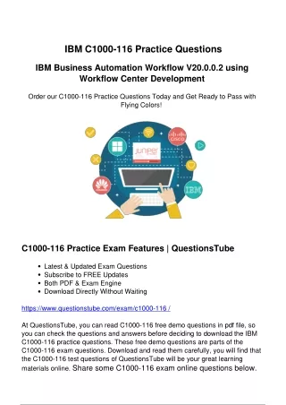 Ultimate IBM C1000-116 Practice Questions - Help You Ace IBM C1000-116 Exam