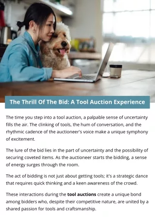 The Thrill Of The Bid: A Tool Auction Experience