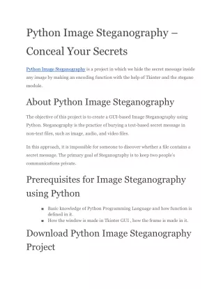 Python Image Steganography – Conceal Your Secrets