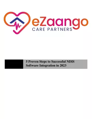 5 Proven Steps to Successful NDIS Software Integration in 2023