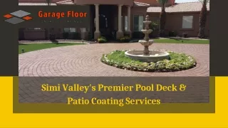 Simi Valley's Premier Pool Deck & Patio Coating Services