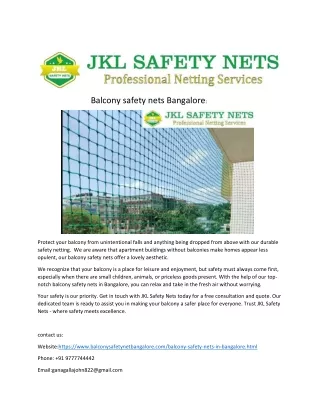 balcony safety nets bangalore