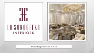 Interior Design Companies in Dubai