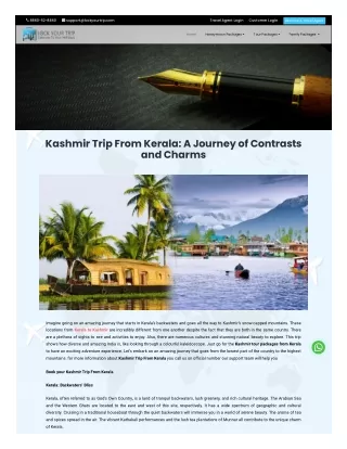 Embarking on a Scenic Journey Kerala to Kashmir with Lock Your Trip