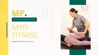 BOOK YOUR APPOINTMENT TODAY MYO FITNESS.