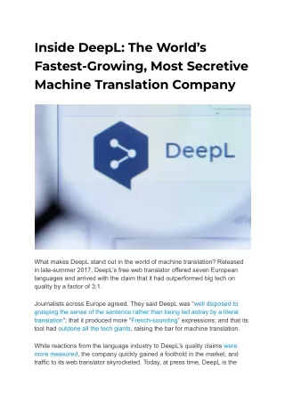 Inside DeepL_ The World’s Fastest-Growing, Most Secretive Machine Translation Company