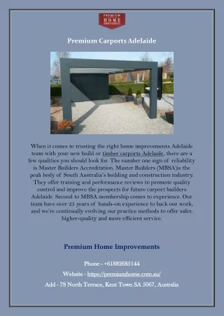 Premium Carports Adelaide