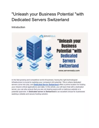 _Unleash your Business Potential _with Dedicated Servers Switzerland