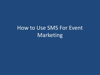 How to Use SMS for Event Marketing