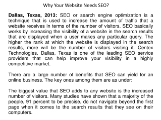 Why Your Website Needs SEO?