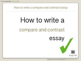 How To Write A Compare And Contrast Essay | Essay Writing