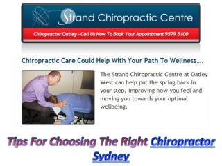 Chiropractor Sydney