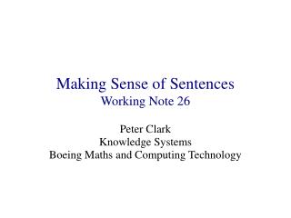 PPT - Colourful Semantics Making sentences make sense PowerPoint ...