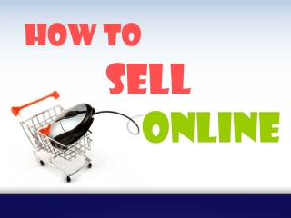 `How to sell online