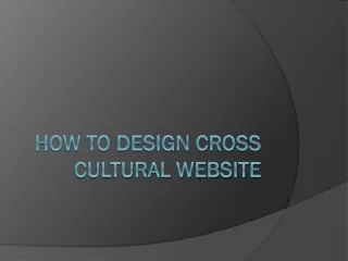 How To Design Cross Cultural Website