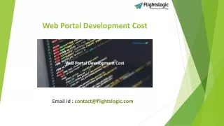 Web Portal Development Cost ppt