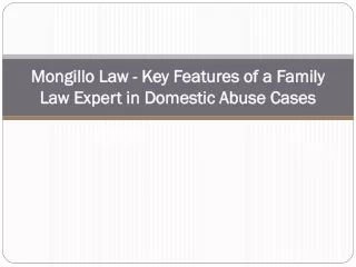 Mongillo Law - Key Features of a Family Law Expert in Domestic Abuse Cases