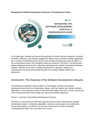 Navigating the Software Development Lifecycle_ A Comprehensive Guide