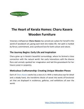 The Heart of Kerala Homes_ Charu Kasera Wooden Furniture