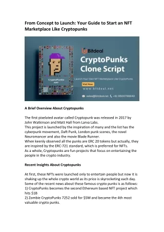 Cryptopunks clone script