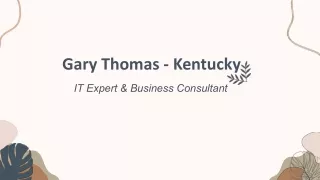 Gary Thomas (Kentucky) - A Goal-Focused Professional