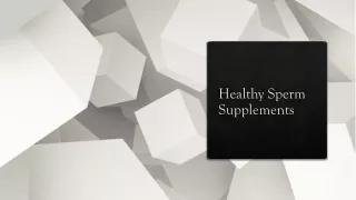 Healthy Sperm Supplements