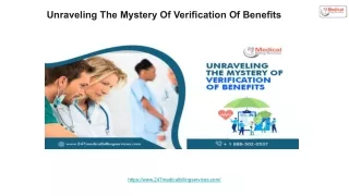 Unraveling The Mystery Of Verification Of Benefits