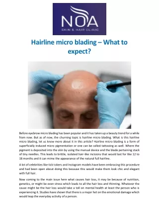 Hairline microblading – What to expect