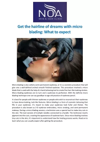 Get the hairline of dreams with microblading What to expect