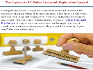 The Importance Of Online Trademark Registration Renewal