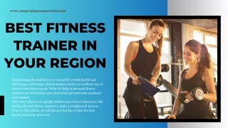 Best Fitness Trainer In Your Region