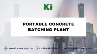 Portable Concrete Batching Plant | KI Conequip Pvt. Ltd.