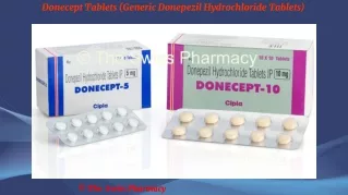 Donecept Tablets (Generic Donepezil Hydrochloride Tablets)