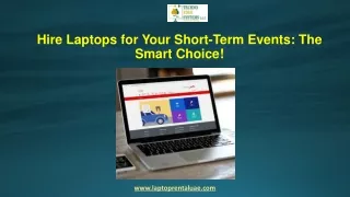Hire Laptops for Your Short-Term Events The Smart Choice!